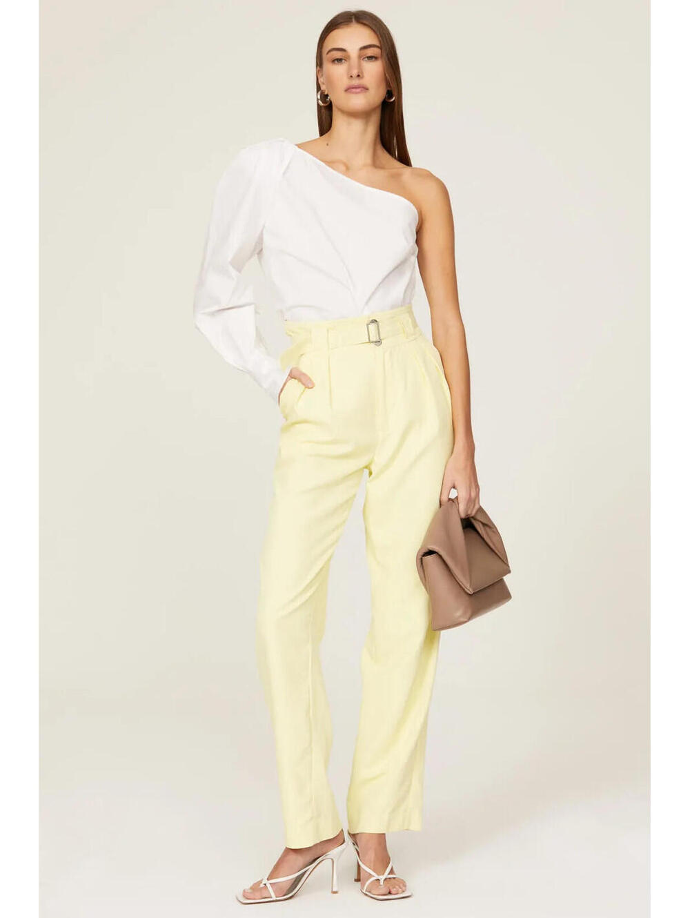 Derek Lam 10 Crosby x RTR White One Shoulder Top Size 42